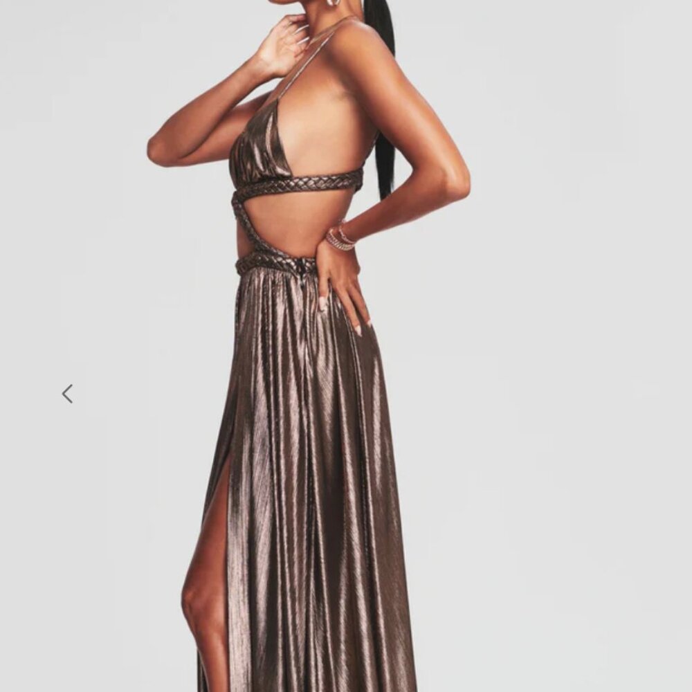 retrofête Jett Dress Metallic Bronze XS NWT - Picture 2 of 8